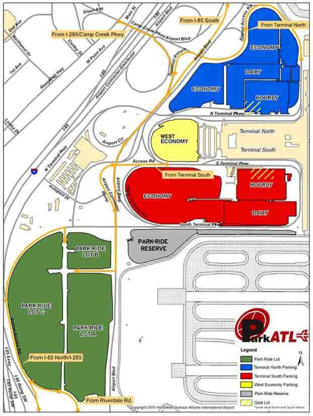 Atlanta Airport Parking Map